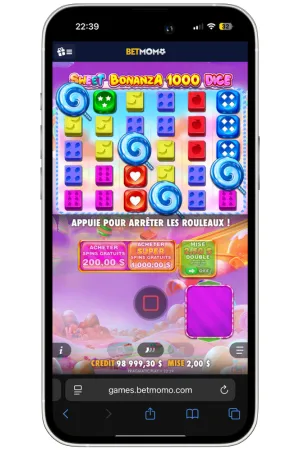 Première victoire au casino Betmomo