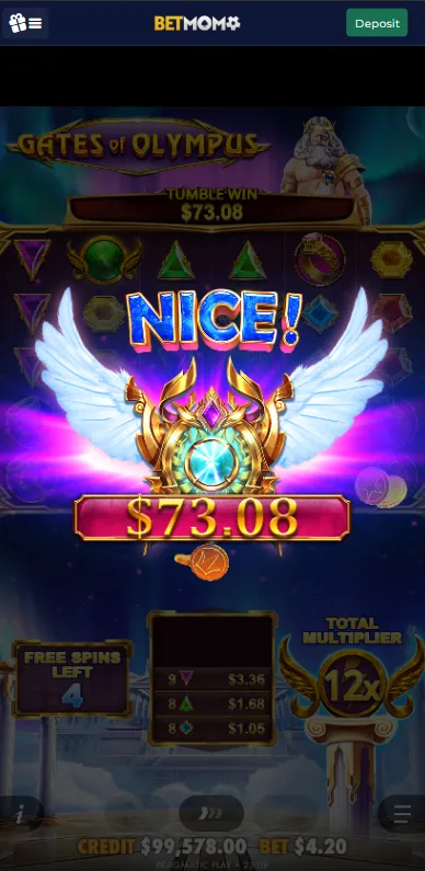 Victoire des Gates of Olympus