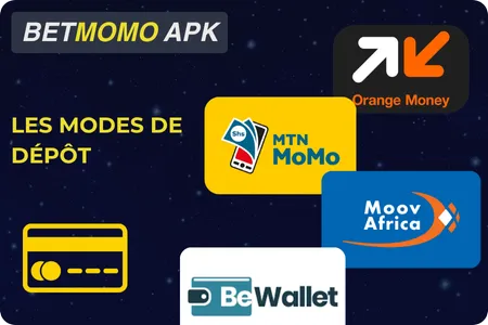 Méthodes de dépôt disponibles sur Betmomo