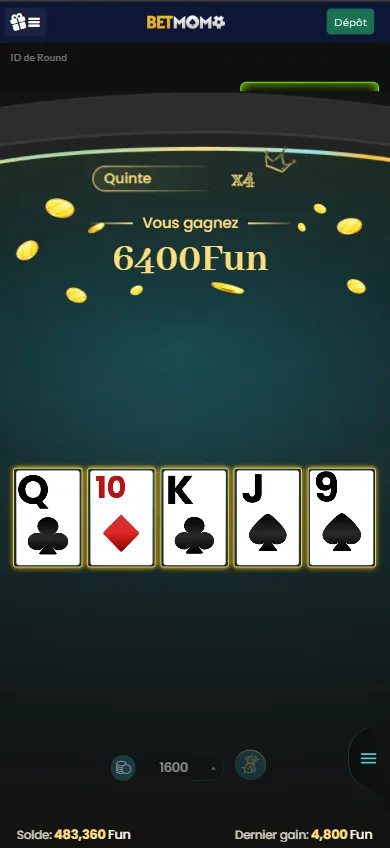 Main gagnante au poker